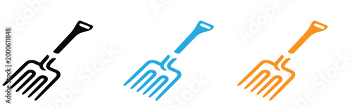 Colorful garden forks