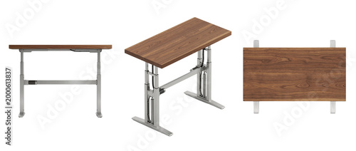Photos Adjustable wood drafting table PNG workstation cutout