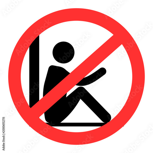 No loitering sign / icon