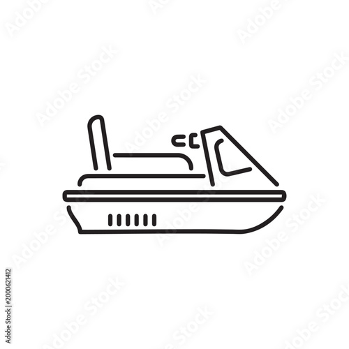 Modern water scooter standing jet ski icon outline style