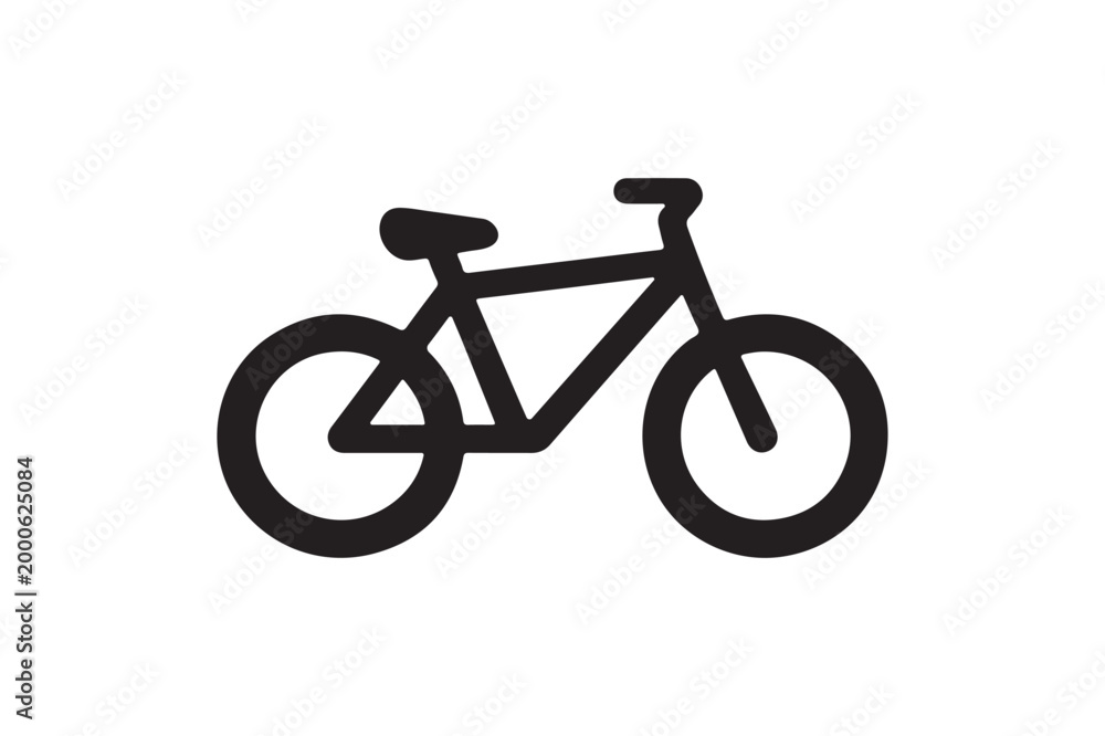 Fototapeta premium Bicycle Silhouette Icon Eco Transport Cycle