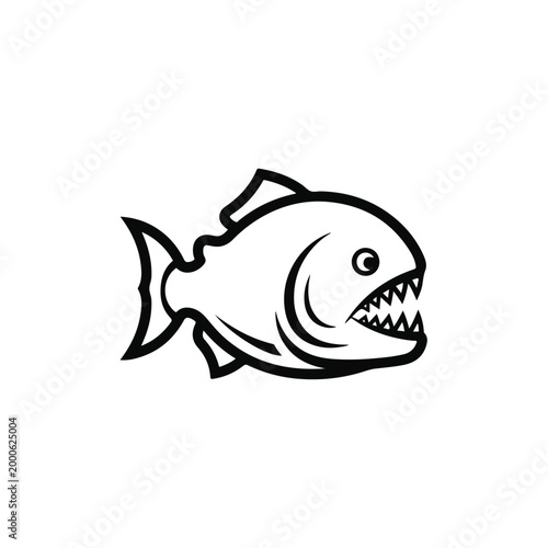 Angry Fish with Sharp Teeth