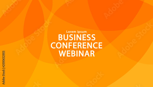 Business conference webinar abstract background with orange wave patterns