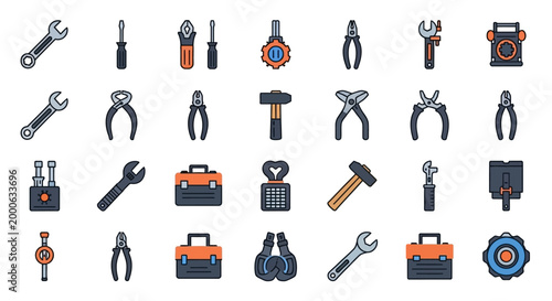 Принти на полотні Collection of various hand tools.