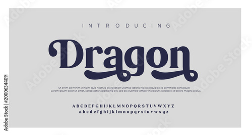 Elegant ligature alphabet letters font logo.  Typography fonts regular uppercase and lowercase. vector illustration 