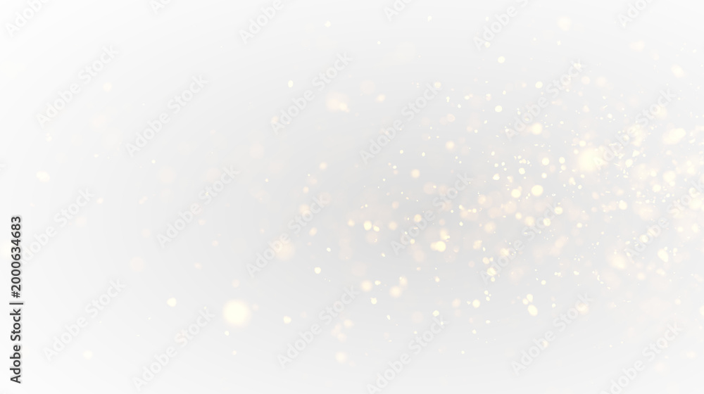 Naklejka premium Festive golden stardust sparkle with glowing glitter particles and bright magical dust trail, elegant luxury shimmer effect isolated on transparent background for celebration greeting cards