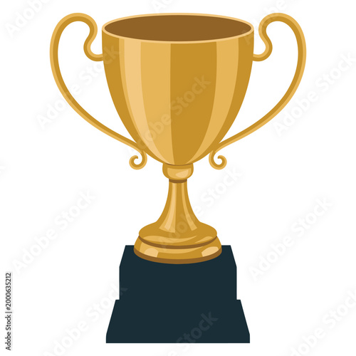 gold cup isolated on white