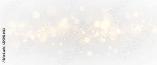 Foto Vibrant golden glittering particles with glowing stardust and magical sparkle bu
