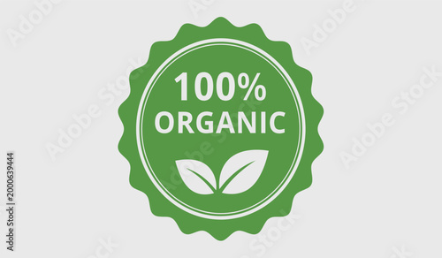 100 organic label a green seal of authenticity and natural quality