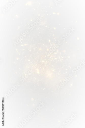 Bright fantasy shimmer with golden sparkles and glowing particles swirl, elegant festive dust motion effect with luxury shine isolated on transparent background for greeting cards