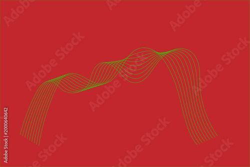 A beautiful illustration of a woman's hand holding a delicate red ribbon tied into a bow as a symbol of love and celebration for a Valentine's Day gift card design