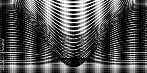PrintDotted gradient vector illustration, white and black halftone background