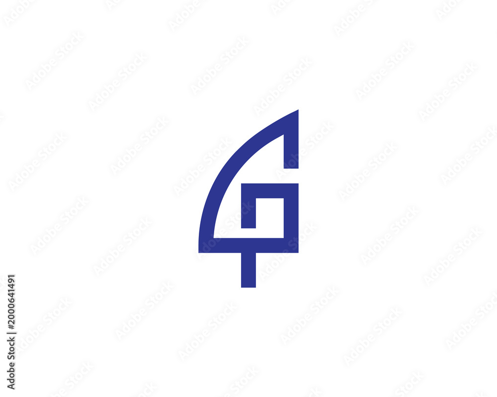 Obraz premium GP PG Logo Design