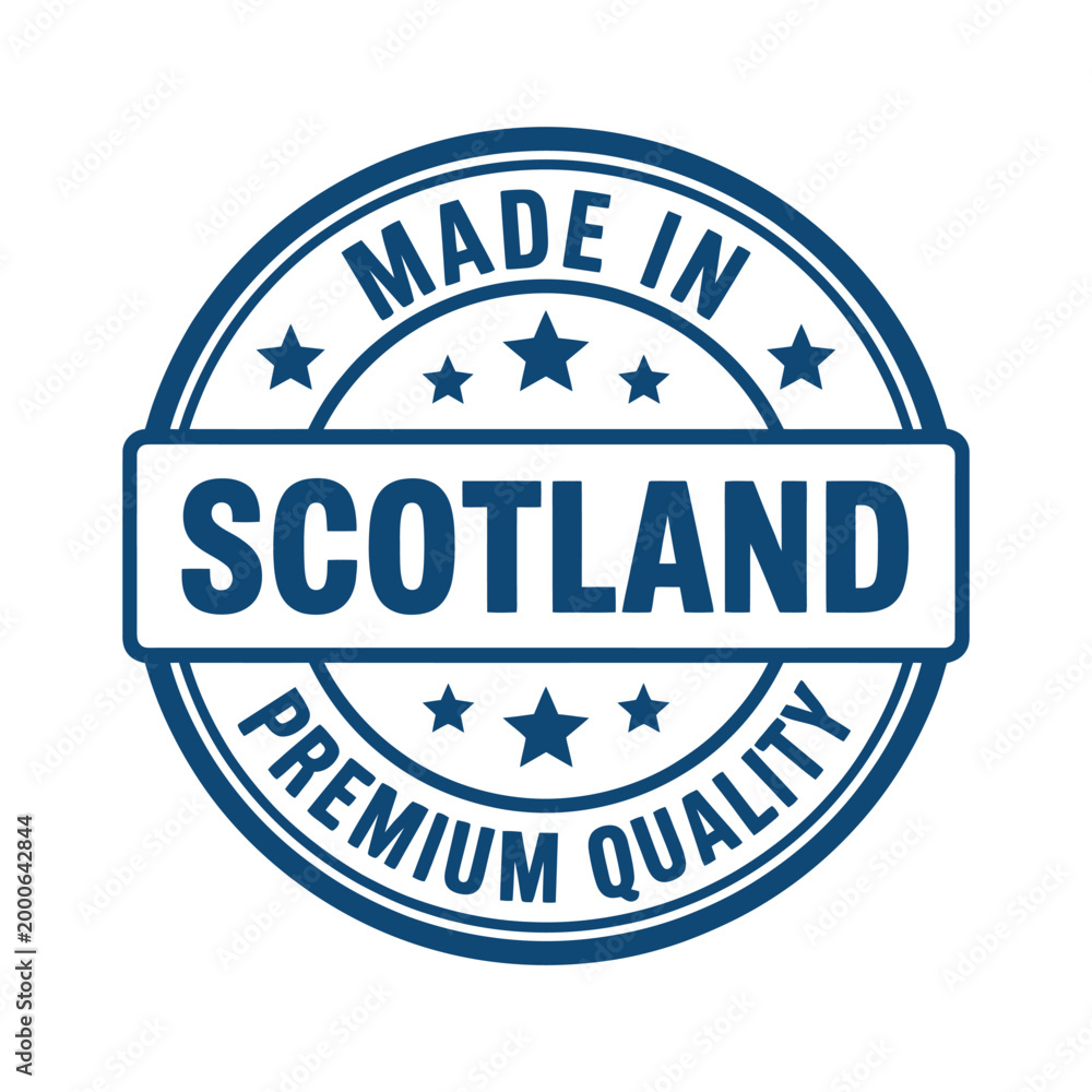 Obraz premium Made in Scotland premium quality seal stamp logo design