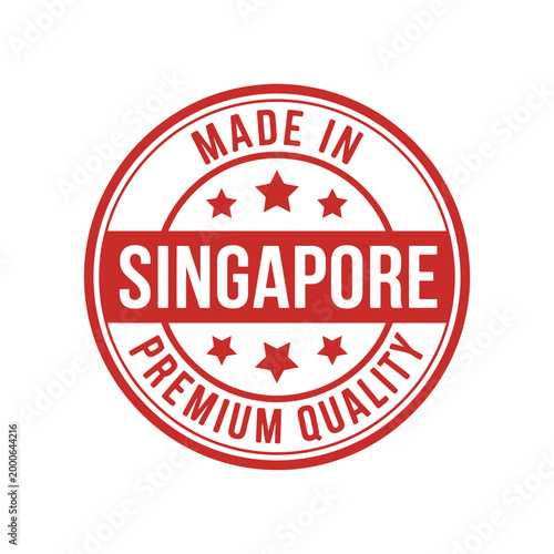 Red Made in Singapore Premium Quality Seal Stamp Logo Design Free Download Red Made in Singapore Premium Quality Seal Stamp Logo Design - GFXLoad