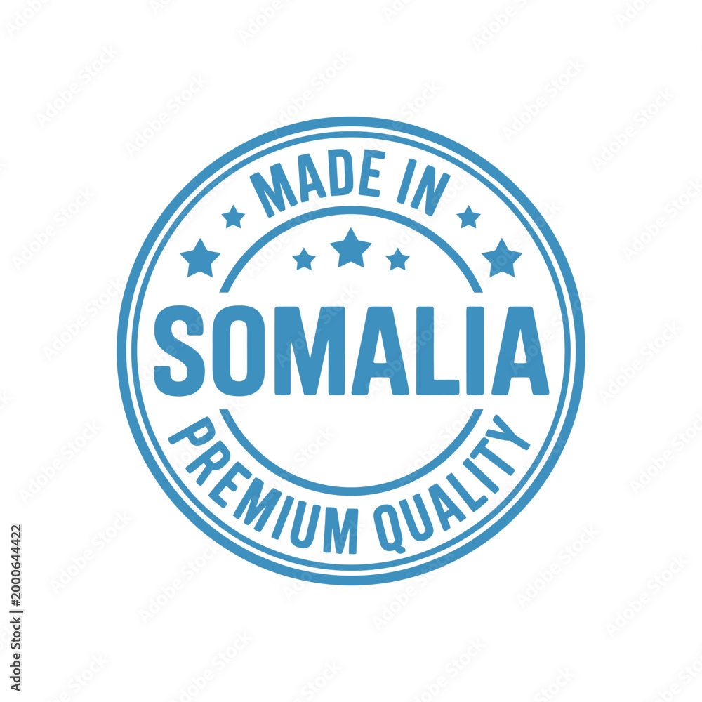 Obraz premium Made in Somalia premium quality stamp seal logo icon vector graphic element