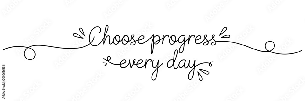 Naklejka premium Hand lettered phrase centered on white background minimal layout, none editable stroke