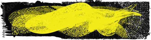 Glitch distorted geometric shape . Noise destroyed logo . Trendy defect error shapes . Glitched .Grunge textured . Distressed effect .Vector shapes with a halftone dots screen print texture.
