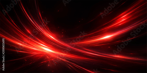Obraz na płótnie Glowing red abstract background wallpaper features flowing motion waves and fire