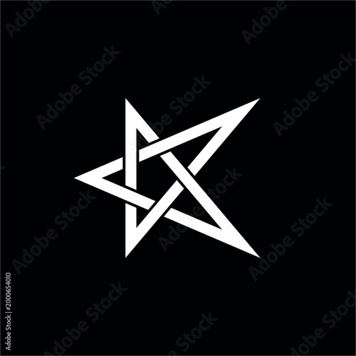 Futuristic logo merging letter K into an interwoven star for a unique, modern tech identity.