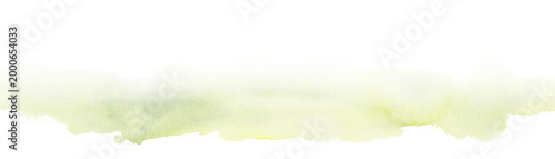 Soft Green Watercolor Wash – Horizontal Banner Background with Copy Space