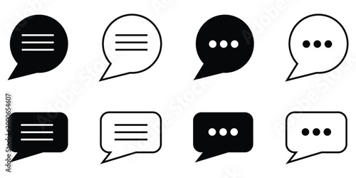 Discussion, question speach bubble icon. Vector illustration in outline style eps 10.