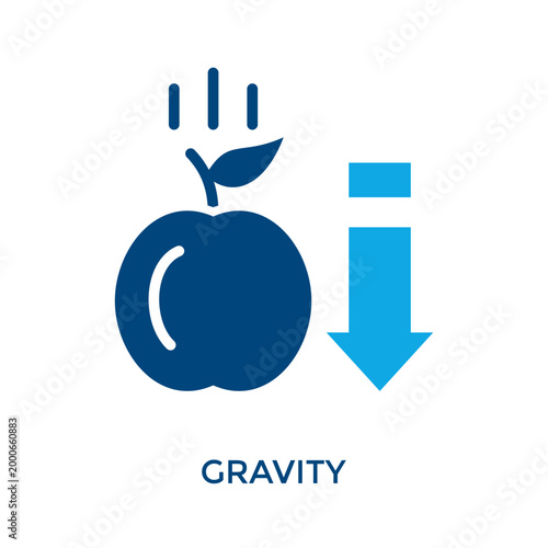 Gravity Icon Dual Tone Style. Vector Illustration For Graphic Design