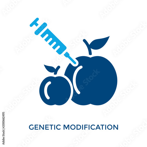 Genetic Modification Icon Dual Tone Style. Vector Illustration For Graphic Design