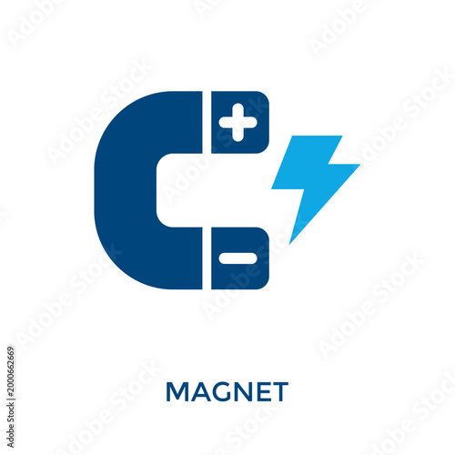Magnet Icon Dual Tone Style. Vector Illustration For Graphic Design