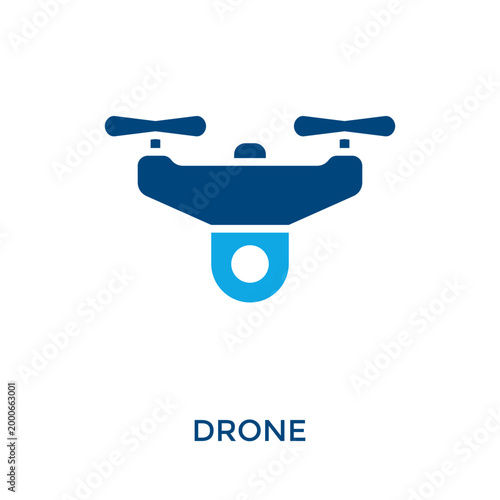 Drone Icon Dual Tone Style. Vector Illustration For Graphic Design