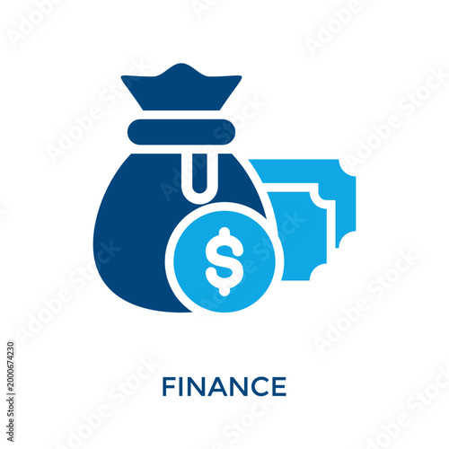 Finance Icon Dual Tone Style. Vector Illustration For Graphic Design