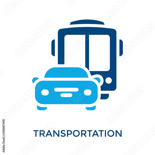 Transportation Icon Dual Tone Style. Vector Illustration For Graphic Design