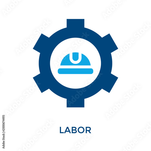 Labor Icon Dual Tone Style. Vector Illustration For Graphic Design