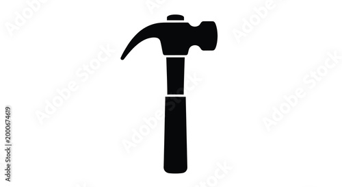 Obraz na płótnie hammer silhouette on white background high quality professional detailed modern