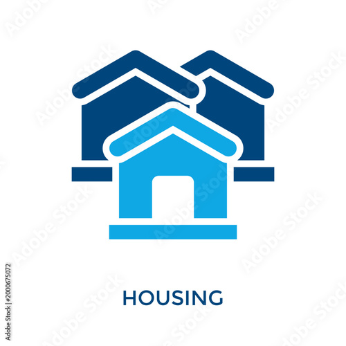 Housing Icon Dual Tone Style. Vector Illustration For Graphic Design