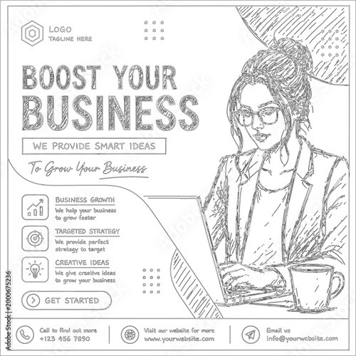 business woman with a laptop