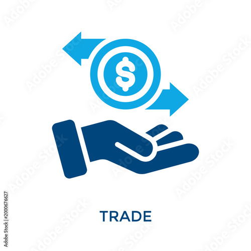 Trade Icon Dual Tone Style. Vector Illustration For Graphic Design