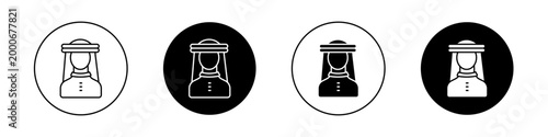 Arabic man icons vector graphics collection on white background