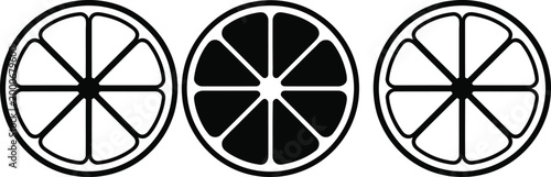 Three pie charts illustrating different segment fill variations for visual comparison