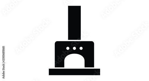 flat icon of a fireplace with chimney on white background high quality professional detailed modern elegant stylish clean crisp vibrant