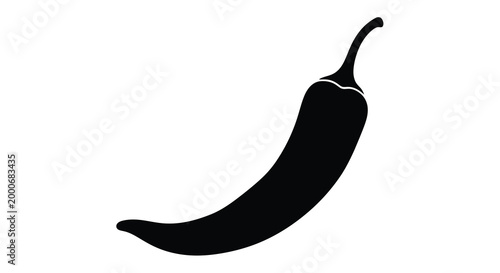 chili pepper silhouette on white background high quality professional detailed modern elegant stylish clean crisp vibrant colorful digital creative innovative