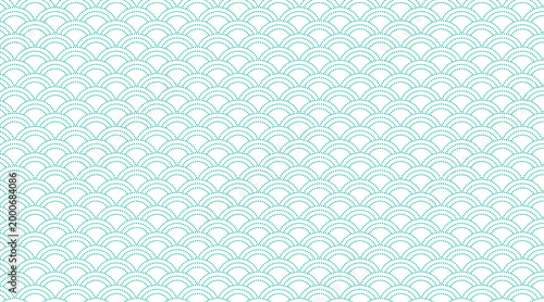 Japanese wave style dotted pattern seamless abstract background