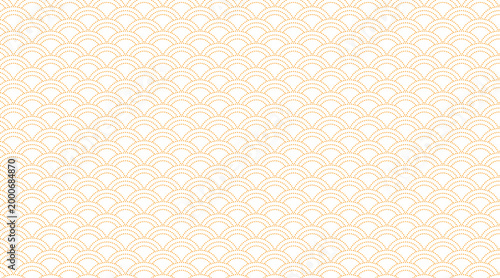 Japanese wave style dotted pattern seamless abstract background