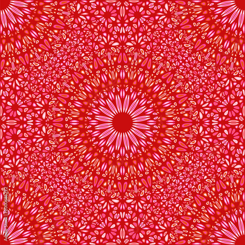 Abstract red geometric garden mandala ornament pattern background