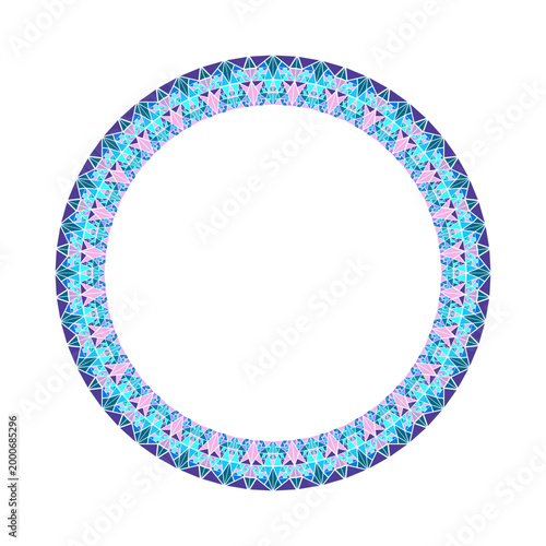 Geometrical wreath - polygonal circular vector design element