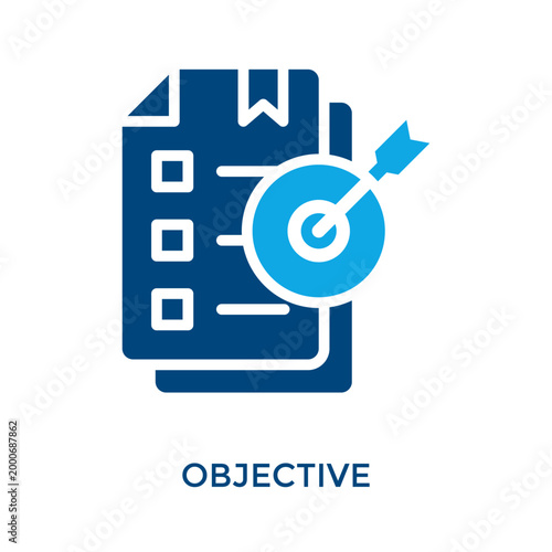 Vászonkép Objective Icon Dual Tone Style