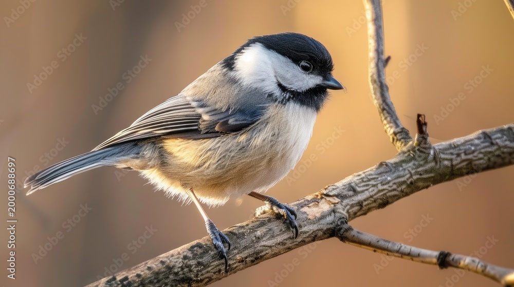 Obraz premium a small bird perched on a branch in autumn