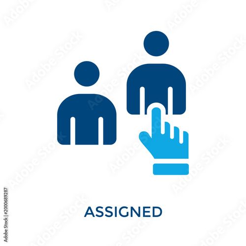 Assigned Icon Dual Tone Style. Vector Illustration For Graphic Design