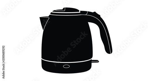 electric kettle silhouette on white background high quality professional detailed modern elegant stylish clean crisp vibrant colorful digital creative innovative