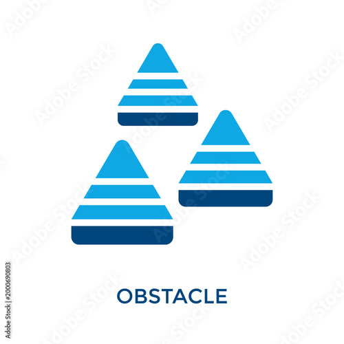 Obstacle Icon Dual Tone Style. Vector Illustration For Graphic Design